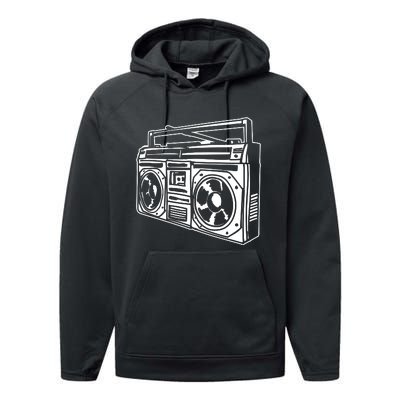 Ghetto Blaster 80s 90s Hip Hip Rap Performance Fleece Hoodie