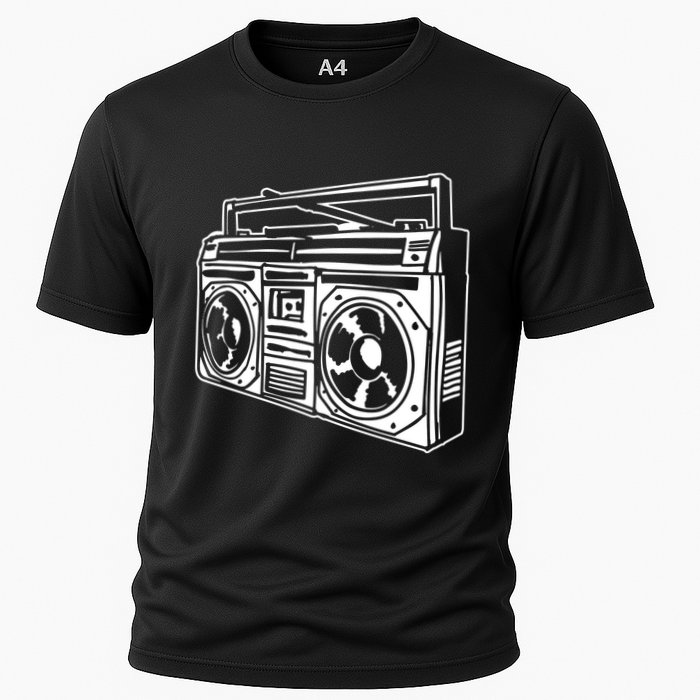 Ghetto Blaster 80s 90s Hip Hip Rap Cooling Performance Crew T-Shirt