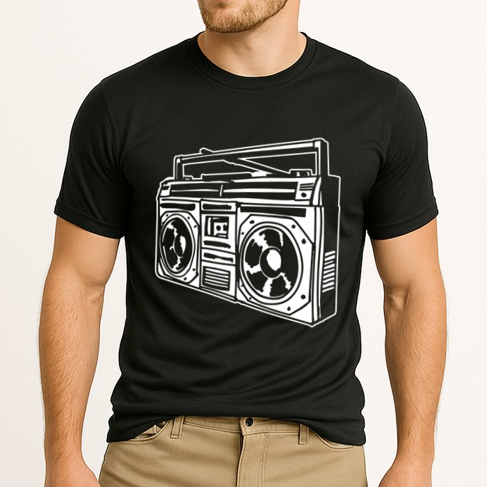 Ghetto Blaster 80s 90s Hip Hip Rap Cooling Performance Crew T-Shirt