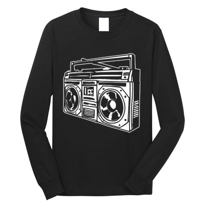 Ghetto Blaster 80s 90s Hip Hip Rap Long Sleeve Shirt