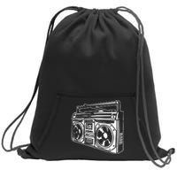 Ghetto Blaster 80s 90s Hip Hip Rap Sweatshirt Cinch Pack Bag