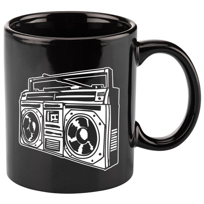 Ghetto Blaster 80s 90s Hip Hip Rap 11oz C Handle Ceramic Mug