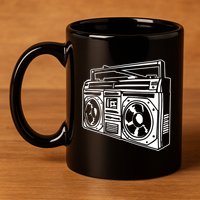 Ghetto Blaster 80s 90s Hip Hip Rap 11oz C Handle Ceramic Mug