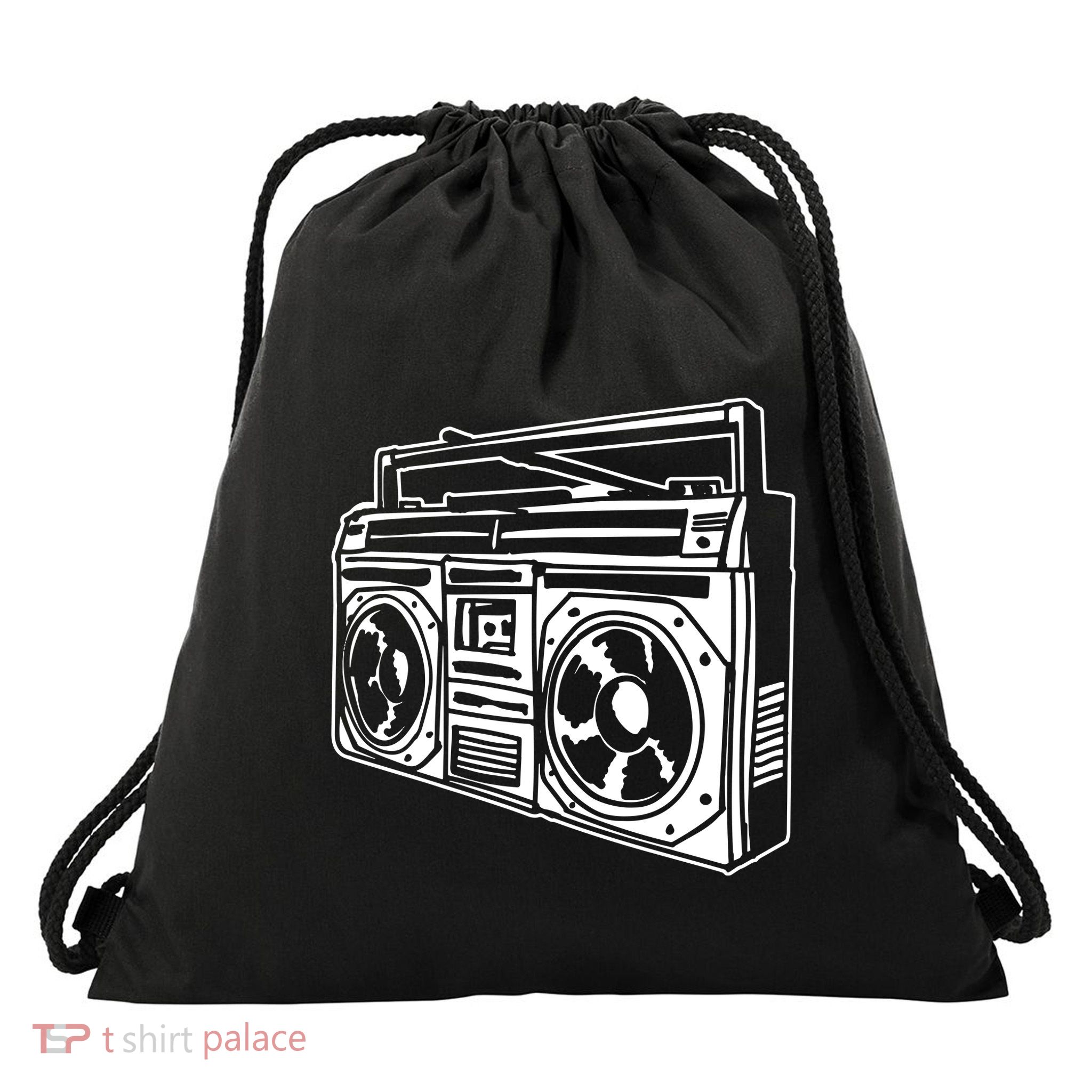 Ghetto Blaster 80s 90s Hip Hip Rap Drawstring Bag