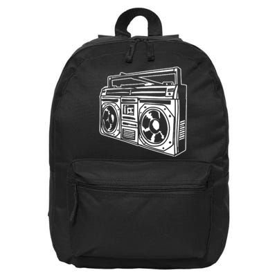 Ghetto Blaster 80s 90s Hip Hip Rap 16 in Basic Backpack