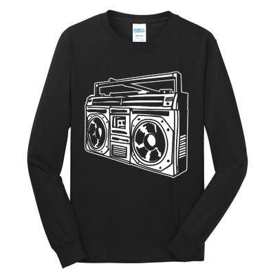 Ghetto Blaster 80s 90s Hip Hip Rap Tall Long Sleeve T-Shirt