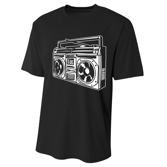 Ghetto Blaster 80s 90s Hip Hip Rap Performance Sprint T-Shirt