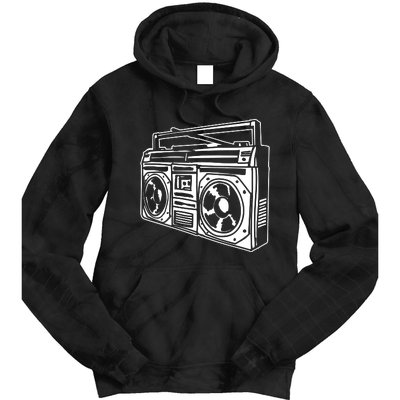 Ghetto Blaster 80s 90s Hip Hip Rap Tie Dye Hoodie