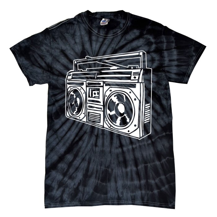 Ghetto Blaster 80s 90s Hip Hip Rap Tie-Dye T-Shirt