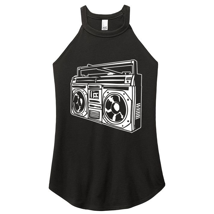 Ghetto Blaster 80s 90s Hip Hip Rap Women's Perfect Tri Rocker Tank