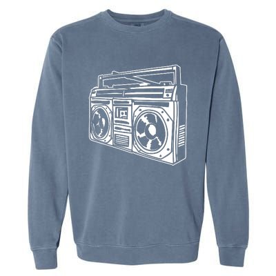 Ghetto Blaster 80s 90s Hip Hip Rap Garment-Dyed Sweatshirt