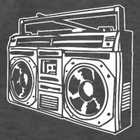 Ghetto Blaster 80s 90s Hip Hip Rap Vector Backpack