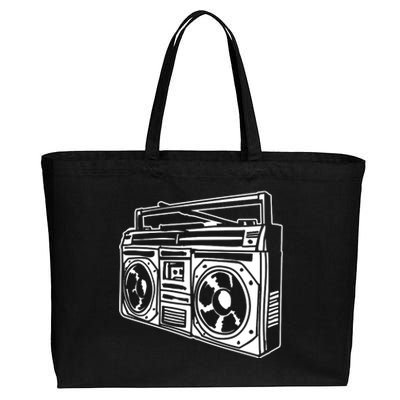 Ghetto Blaster 80s 90s Hip Hip Rap Cotton Canvas Jumbo Tote