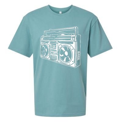 Ghetto Blaster 80s 90s Hip Hip Rap Sueded Cloud Jersey T-Shirt