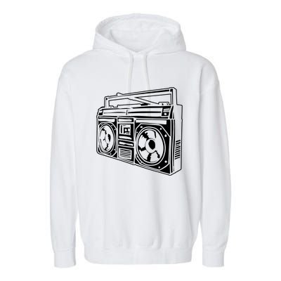 Ghetto Blaster 80s 90s Hip Hip Rap Garment-Dyed Fleece Hoodie