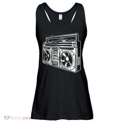Ghetto Blaster 80s 90s Hip Hop Rap Classic Ladies Essential Flowy Tank