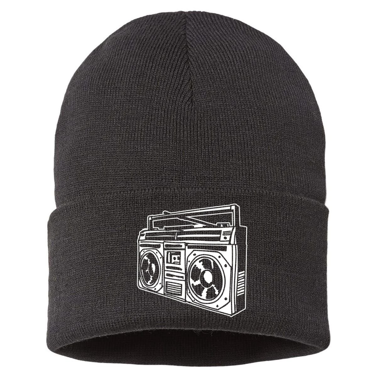 Ghetto Blaster 80s 90s Hip Hop Rap Classic Sustainable Knit Beanie