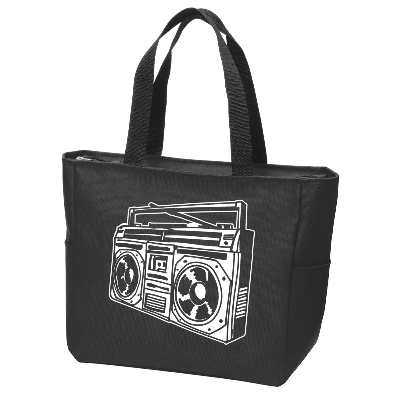 Ghetto Blaster 80s 90s Hip Hop Rap Classic Zip Tote Bag