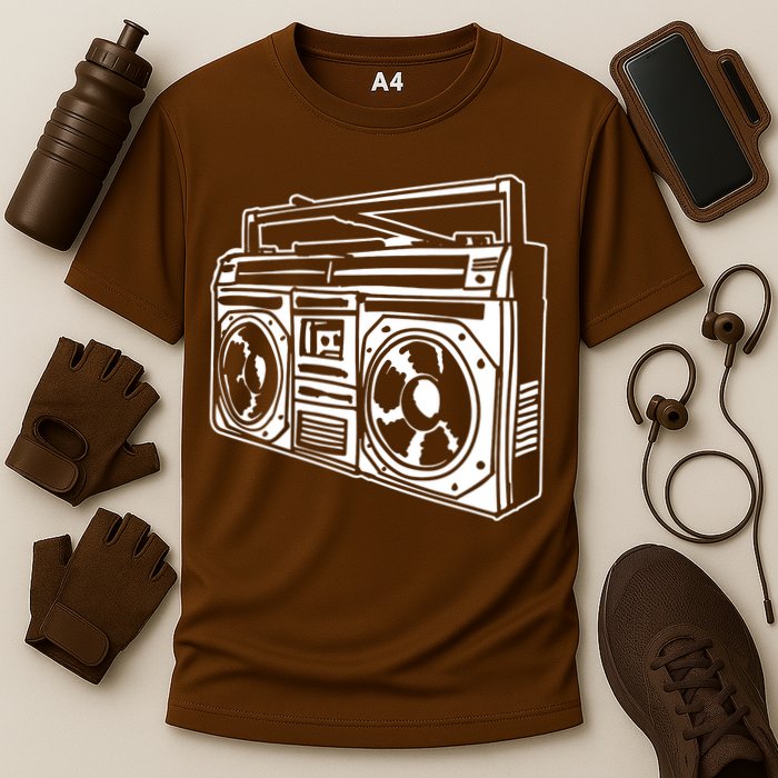 Ghetto Blaster 80s 90s Hip Hop Rap Classic Cooling Performance Crew T-Shirt