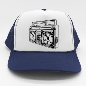 Ghetto Blaster 80s 90s Hip Hop Rap Classic Trucker Hat