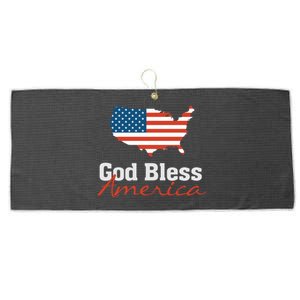 God Bless America Usa Pride American Flag Christian Gift Large Microfiber Waffle Golf Towel