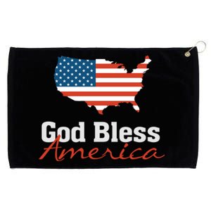 God Bless America Usa Pride American Flag Christian Gift Grommeted Golf Towel