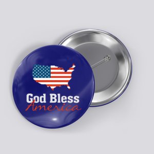 God Bless America Usa Pride American Flag Christian Gift Button