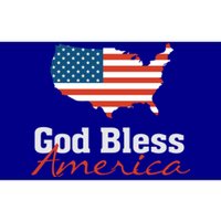 God Bless America Usa Pride American Flag Christian Gift Bumper Sticker