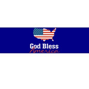 God Bless America Usa Pride American Flag Christian Gift Bumper Sticker