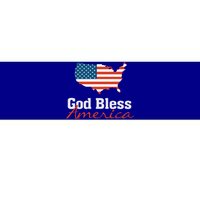 God Bless America Usa Pride American Flag Christian Gift Bumper Sticker