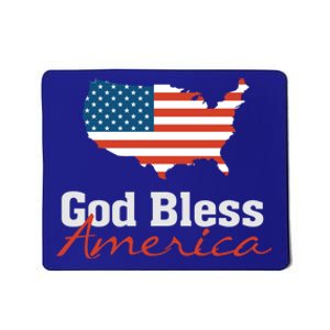 God Bless America Usa Pride American Flag Christian Gift Mousepad