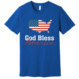 God Bless America Usa Pride American Flag Christian Gift Premium T-Shirt