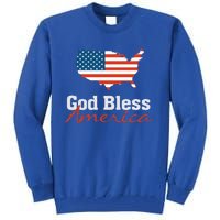 God Bless America Usa Pride American Flag Christian Gift Tall Sweatshirt