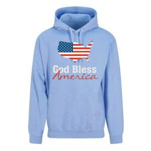 God Bless America Usa Pride American Flag Christian Gift Unisex Surf Hoodie