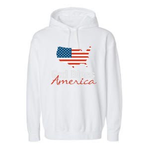 God Bless America Usa Pride American Flag Christian Gift Garment-Dyed Fleece Hoodie