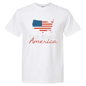 God Bless America Usa Pride American Flag Christian Gift Garment-Dyed Heavyweight T-Shirt