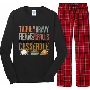 gravy beans and rolls let me see that casserole  Long Sleeve Pajama Set