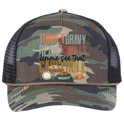 gravy beans and rolls let me see that casserole  Retro Rope Trucker Hat Cap