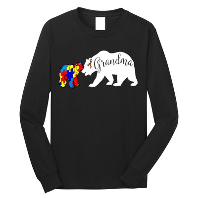 Grandma Bear Autism Awareness Long Sleeve Shirt