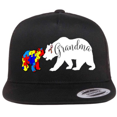 Grandma Bear Autism Awareness Flatbill Hat