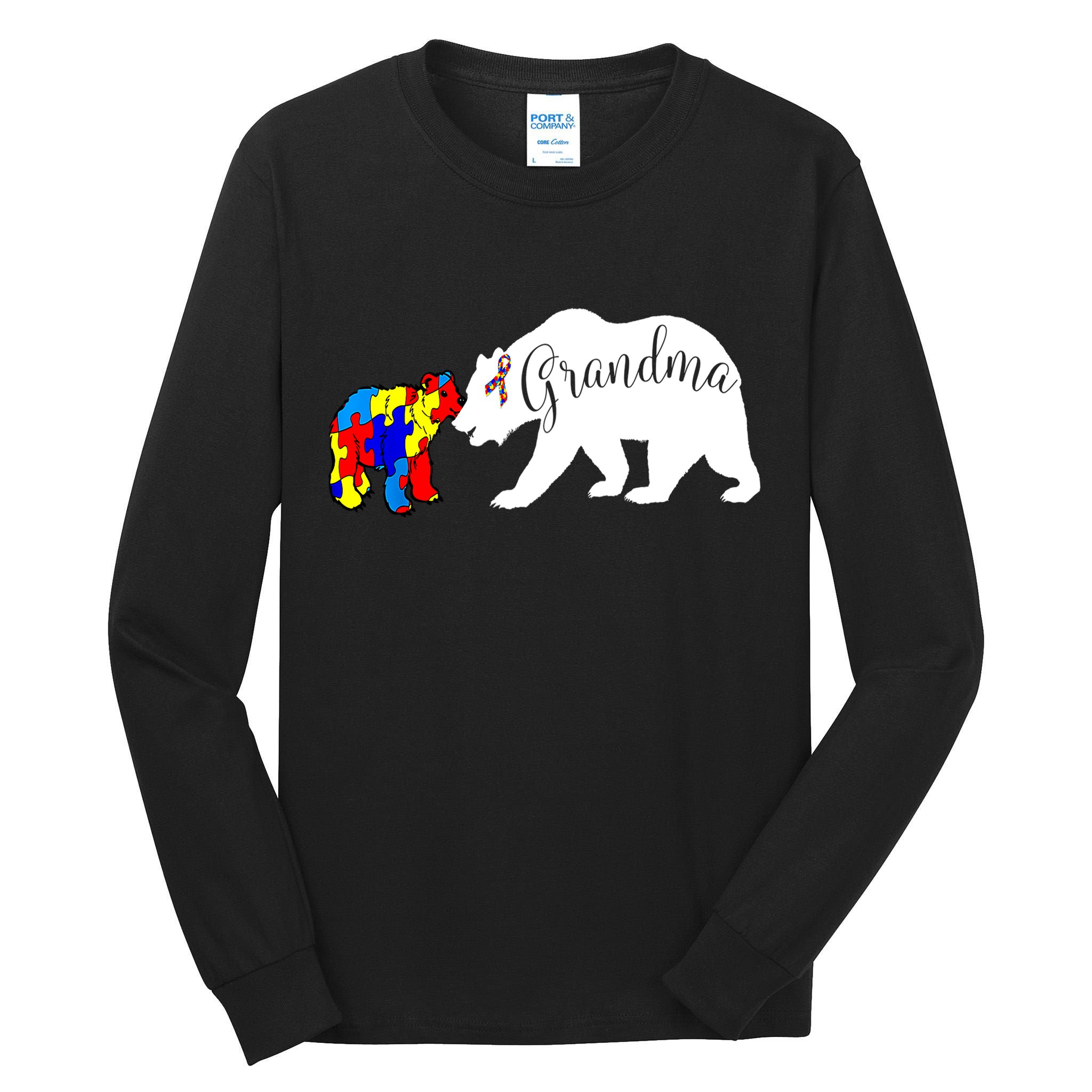Grandma Bear Autism Awareness Tall Long Sleeve T-Shirt