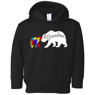Grandma Bear Autism Awareness Toddler Hoodie
