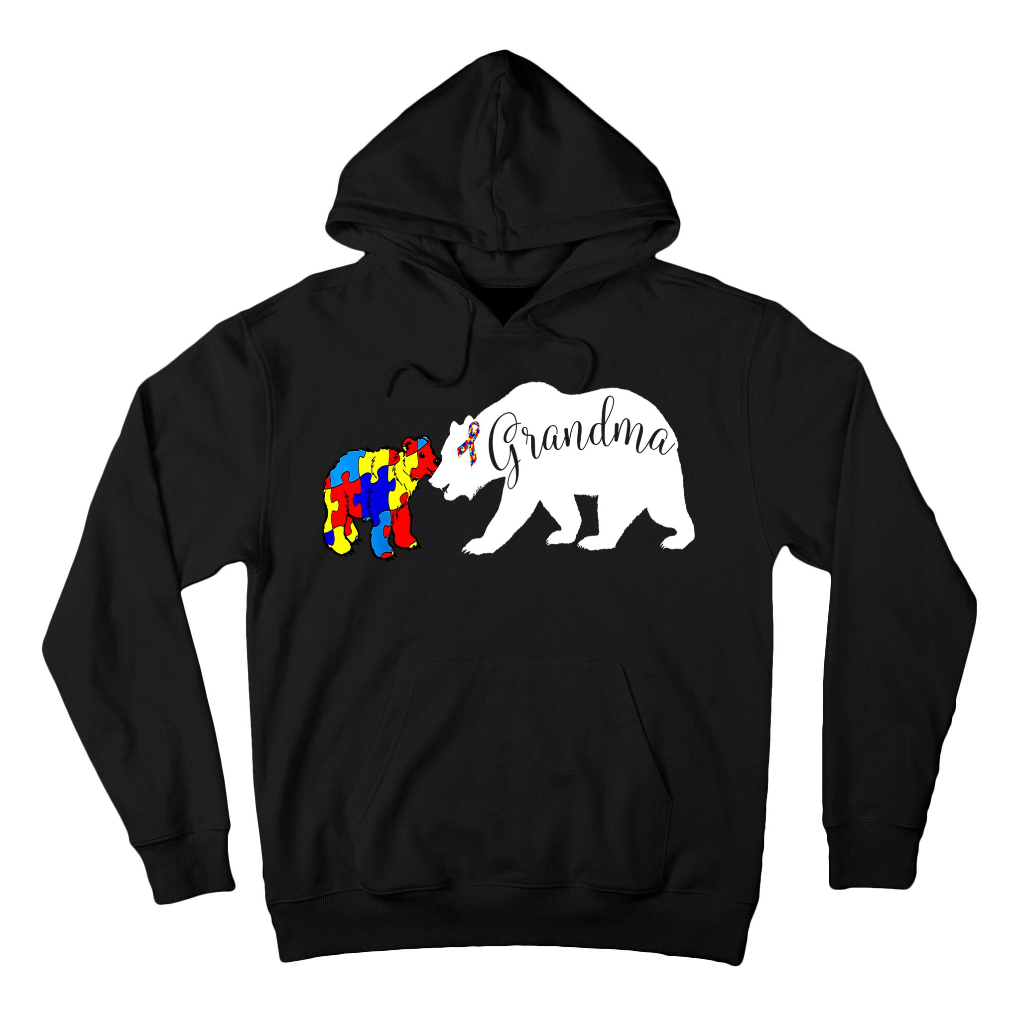Grandma Bear Autism Awareness Tall Hoodie