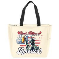 God Bless America Funny Patriotic Zip Tote Bag