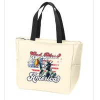God Bless America Funny Patriotic Zip Tote Bag