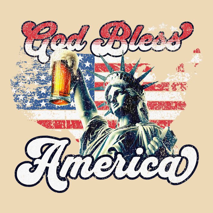 God Bless America Funny Patriotic Zip Tote Bag