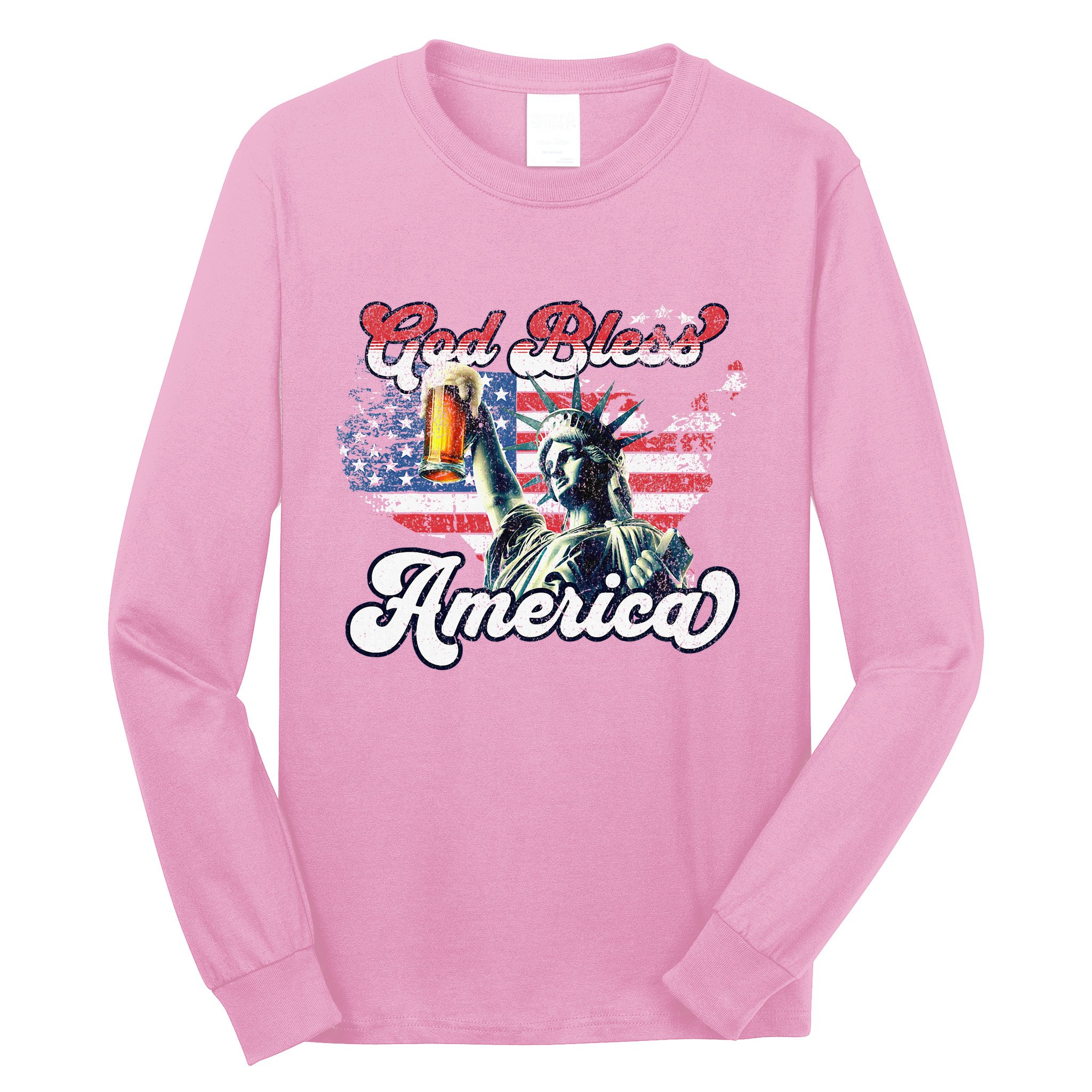 God Bless America Funny Patriotic Long Sleeve Shirt