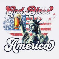 God Bless America Funny Patriotic Cooling Performance Crew T-Shirt