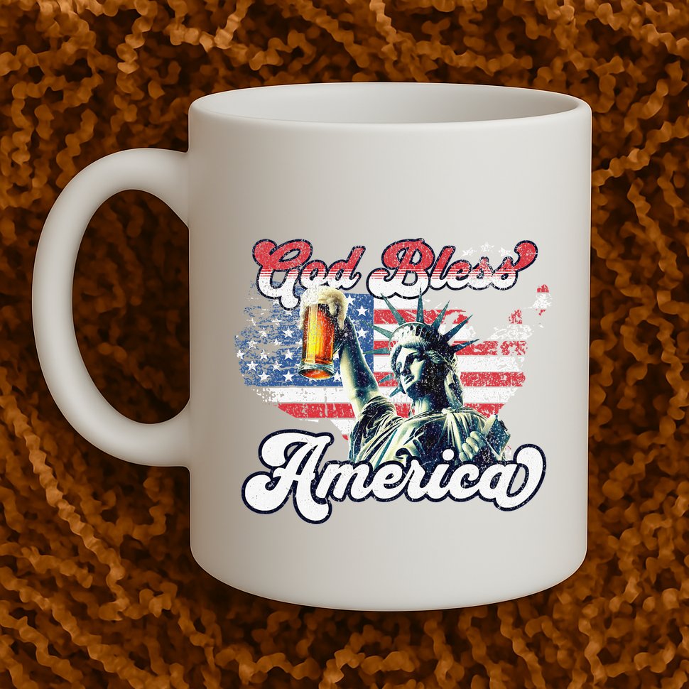 God Bless America Funny Patriotic Mug