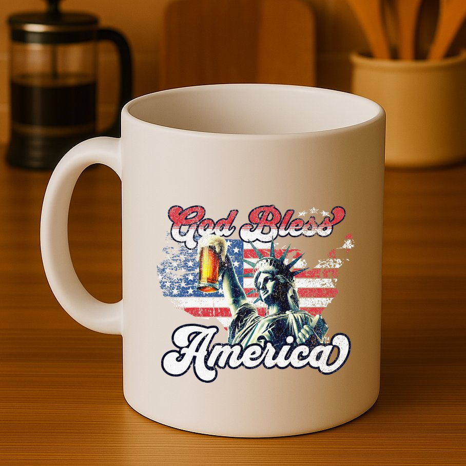 God Bless America Funny Patriotic Mug